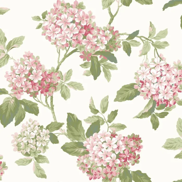 Ashford House Blooms Hydrangea Wallpaper