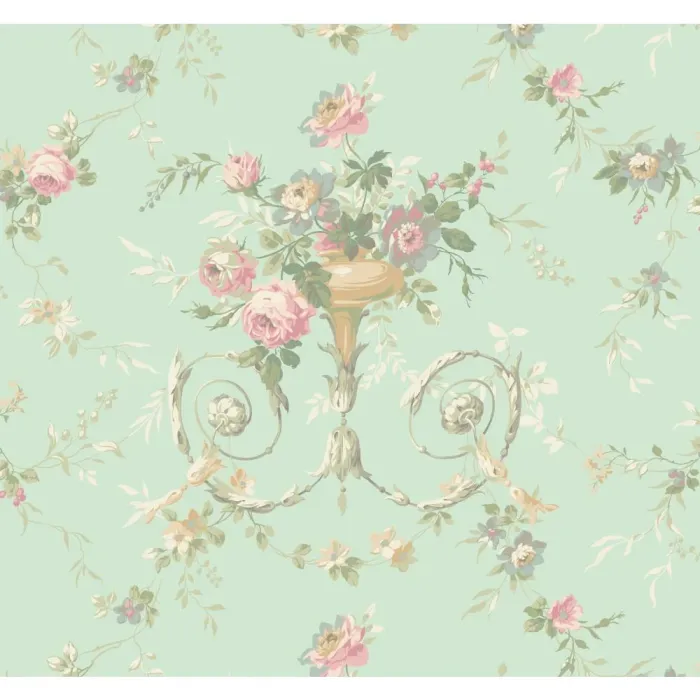 Ashford House Blooms Floral Urn Wallpaper