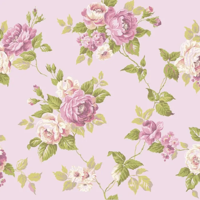 Ashford House Blooms Garden Rose Trail Wallpaper