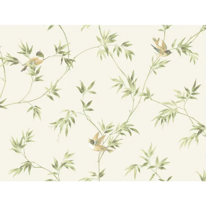 Ashford House Blooms  Songbirds Wallpaper