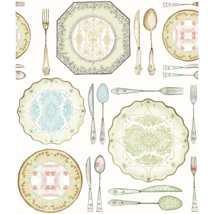 American Classics Dinnerware Wallpaper