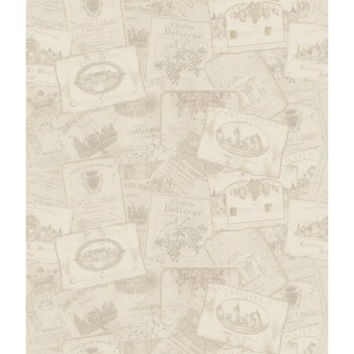 American Classics Wine Label Sidewall Wallpaper