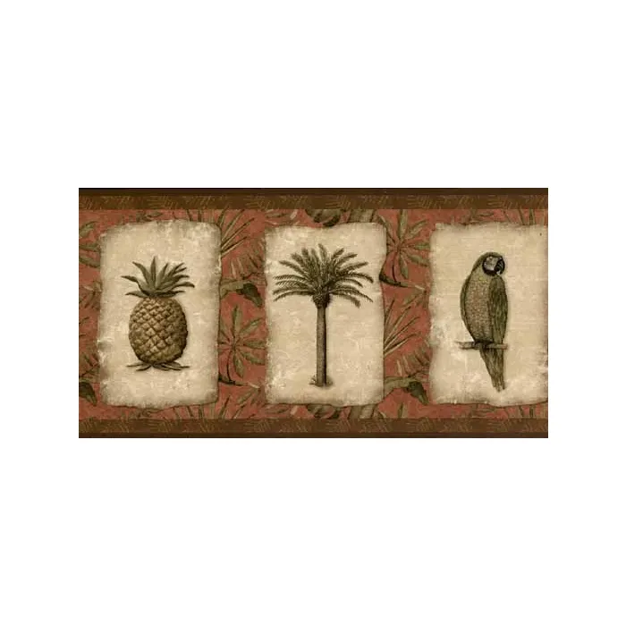 Tropical Parrot Wall Paper Border