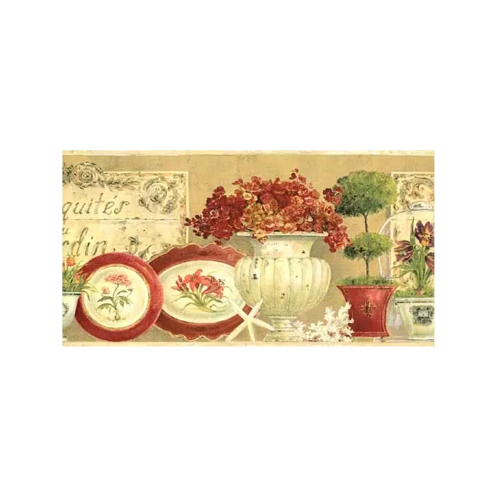 Beige Antiquities Wallpaper Border