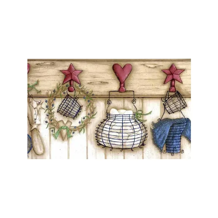 Wire Basket Wallpaper Border