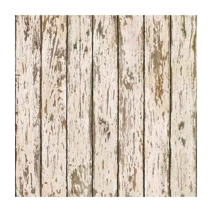 White Weathered Wood Planks Wallpaper - Chesapeake Wallcoverings