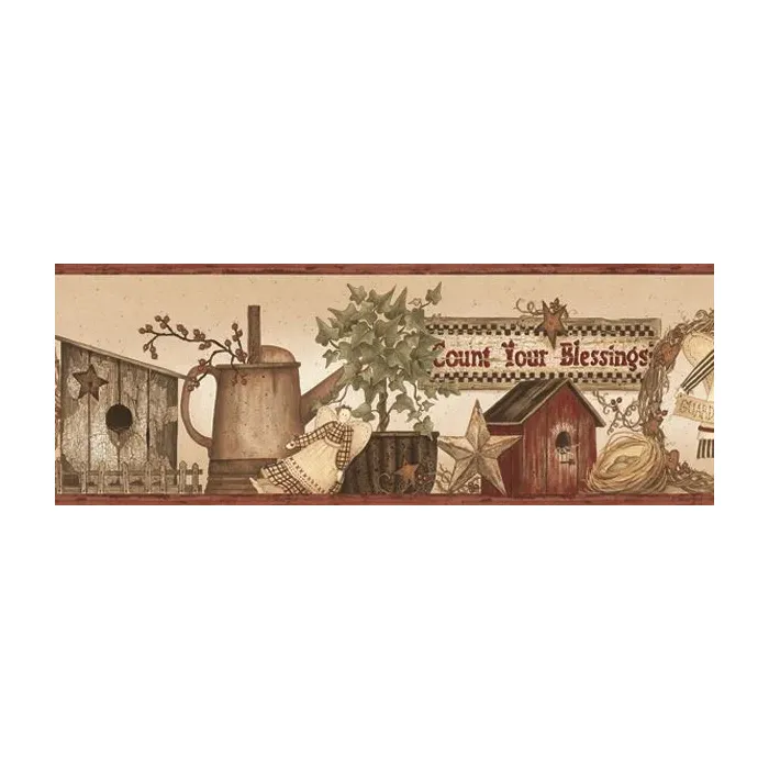 Count Your Blessings Country Wallpaper Border - Chesapeake Wallcovering