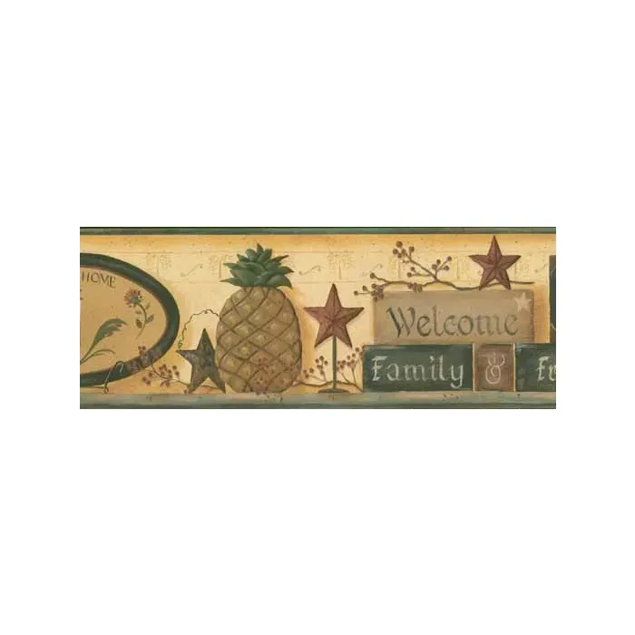 Black Primitive Wallpaper Border