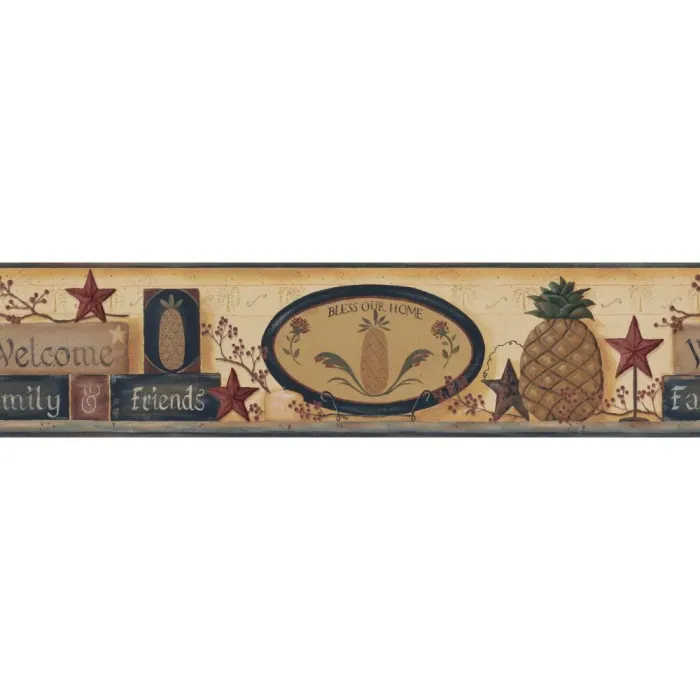 Black Primitive Wallpaper Border