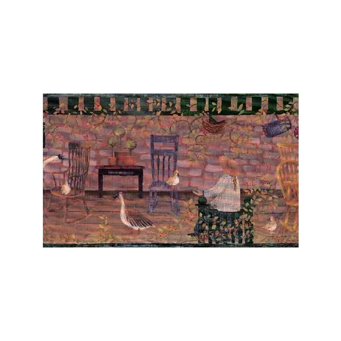 Country Porch Wallpaper Border