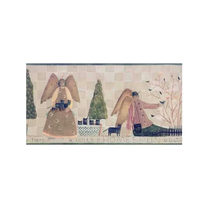 Distressed Angel Wallpaper Border- 2 left