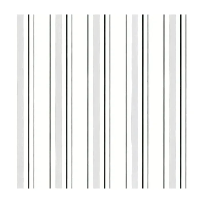 Stripe Wallpaper Black, Light Grey, White Norwall Wallcovering BW28751