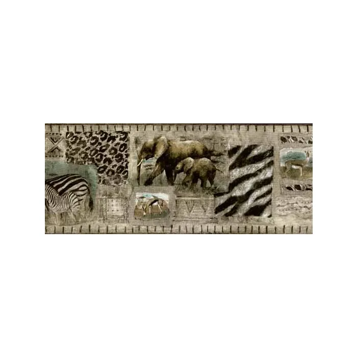 Animal Print Safari Framed Wallpaper Border