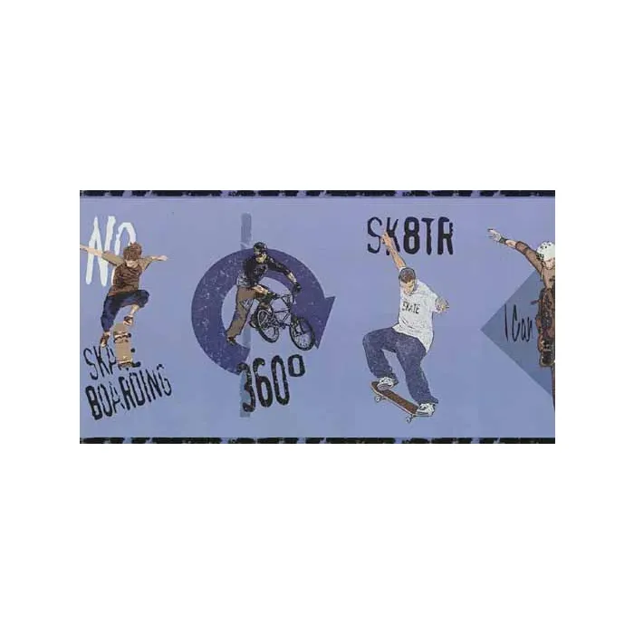 Skateboard Cycling Wallpaper Border