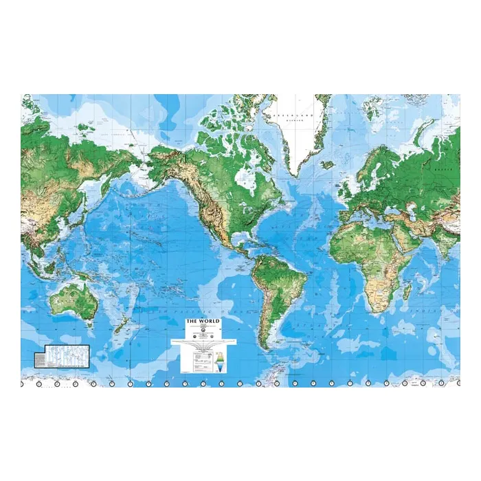 World Map Wall Paper Mural