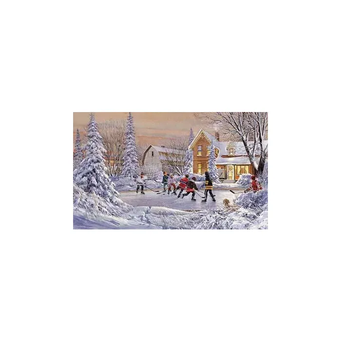 Ice Hockey Pond Wallpaper Mural