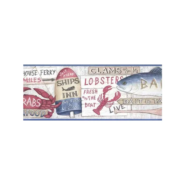 Seafood Restaurant Wallpaper Border