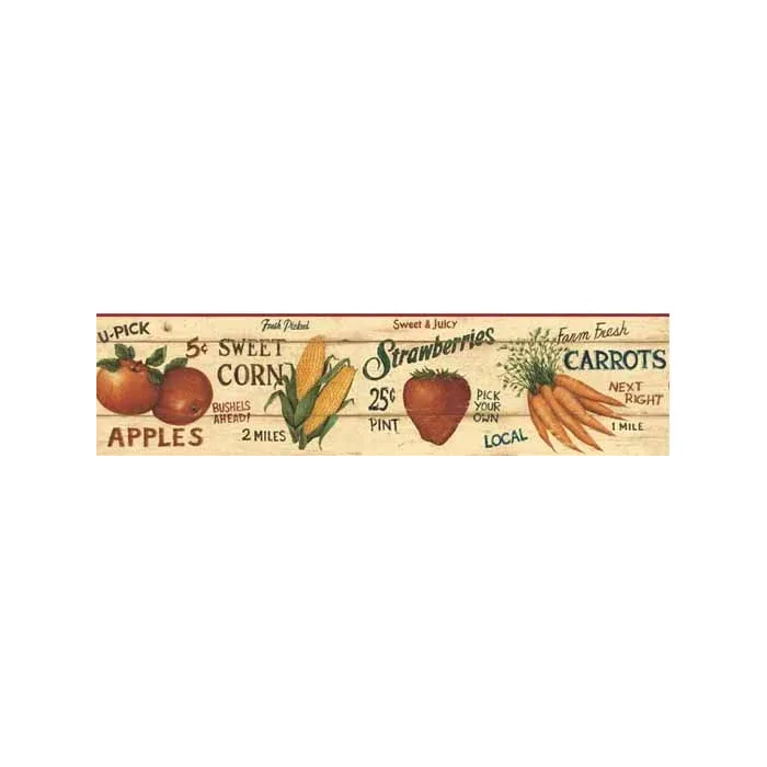 Fresh Produce Wallpaper Border