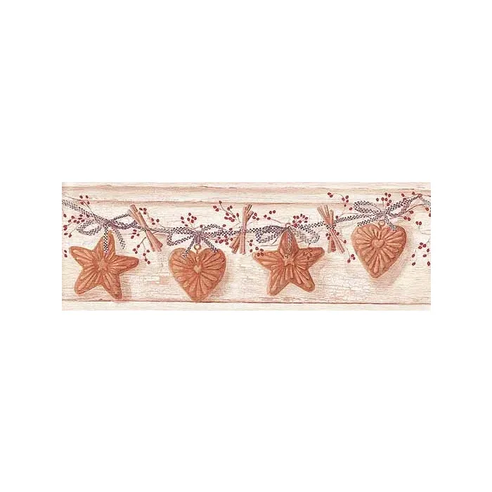 Off White Cookie Cutter Wallpaper Border