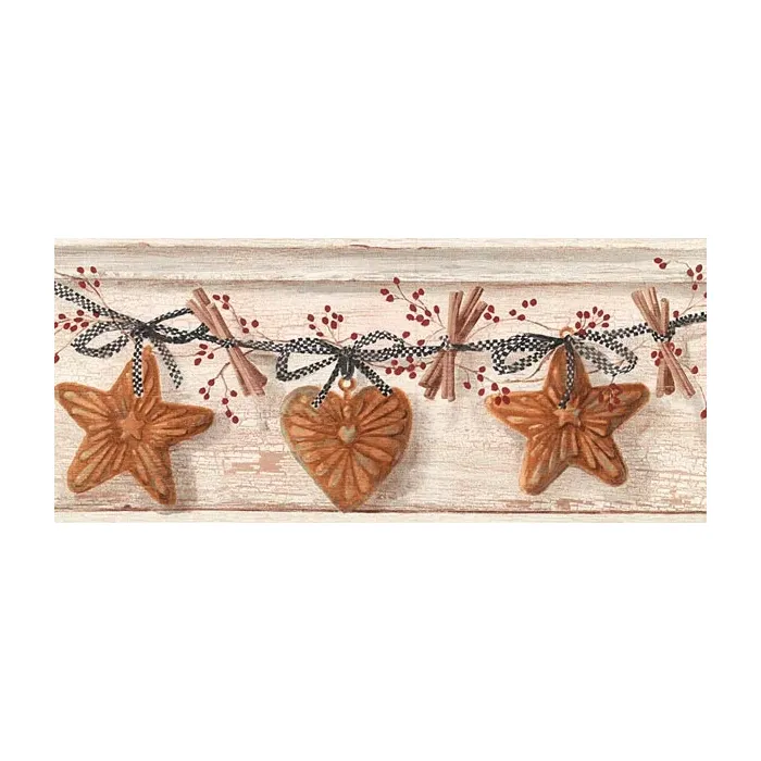 Off White Cookie Cutter Wallpaper Border