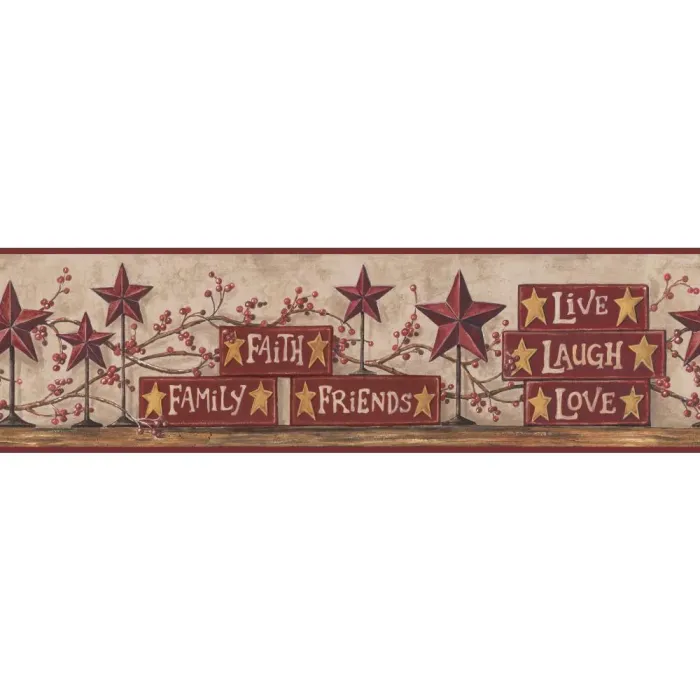 Hearts & Crafts Iii Stars & Blocks On Shelf Border
