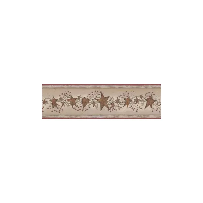 Twine Stars with Pip Berries Wallpaper Border