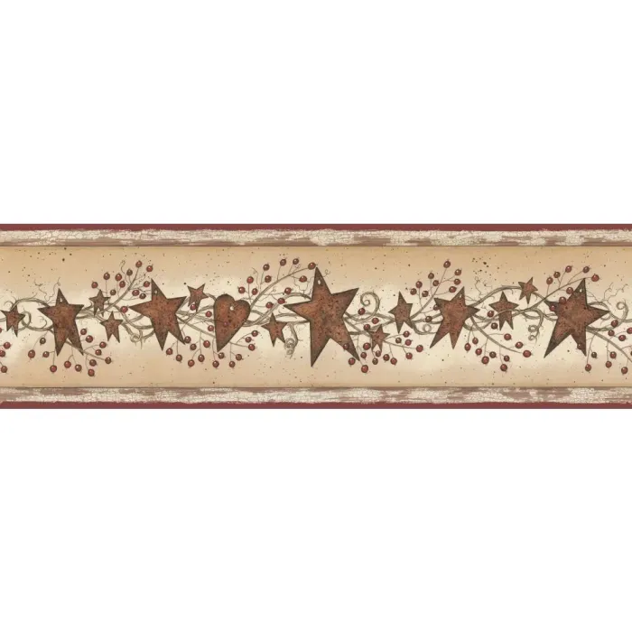 Hearts & Crafts Iii Tin Stars With Berries Border