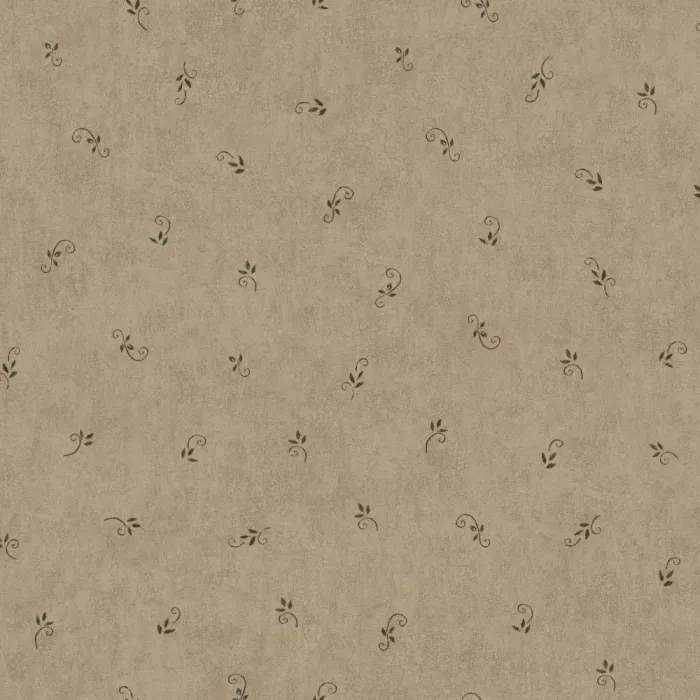 Hearts & Crafts Iii Leaf And Scroll Spot Wallpaper