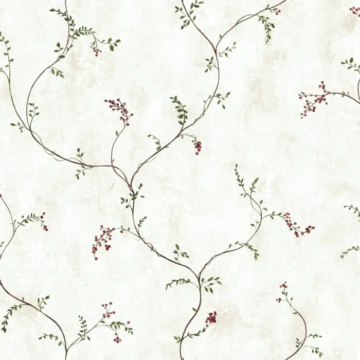 Hearts & Crafts Iii Small Vine With Berries Wallpaper