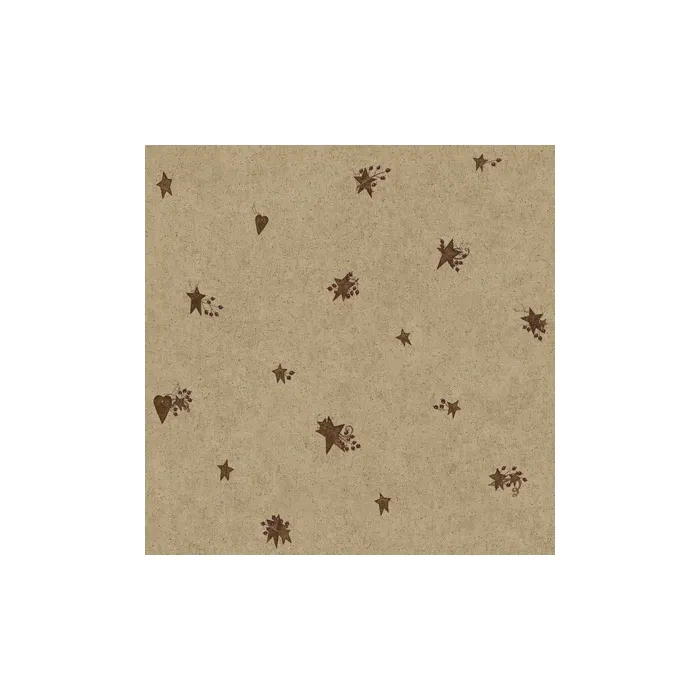 Tin Star and Heart With Pip Berries Wallpaper - York Wallcoverings