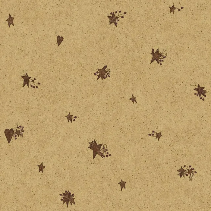 Hearts & Crafts Iii Tin Star & Heart Wallpaper