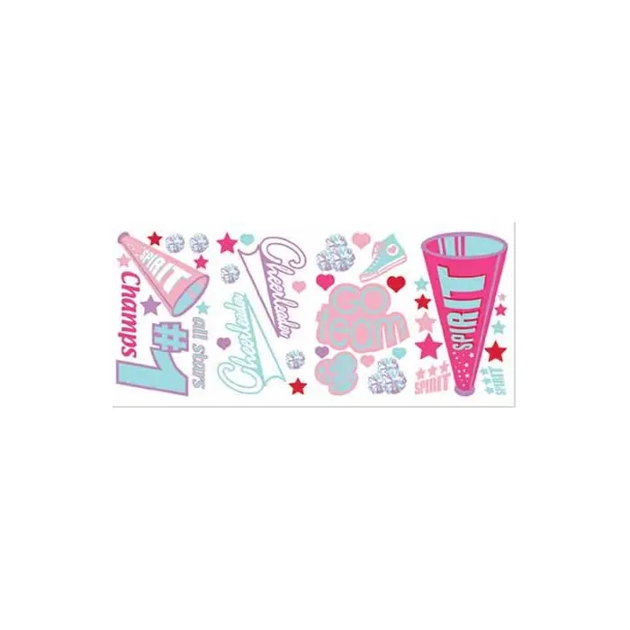 Cheerleader Peel and Stick Appliques