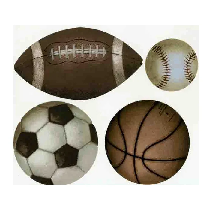 RoomMates Play Ball Sports Wallpaper Cutouts