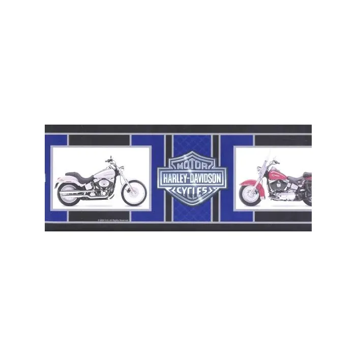 Harley Davidson Motorcycle Wall Border