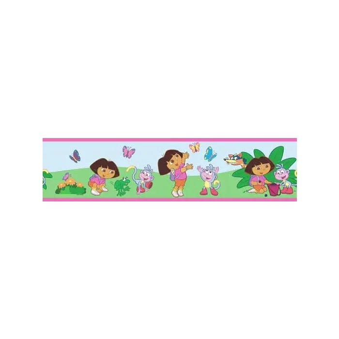 Dora Pink Butterfly Wall Paper Border