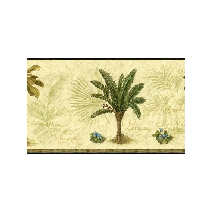 Tan Palm Tree Wallpaper Border