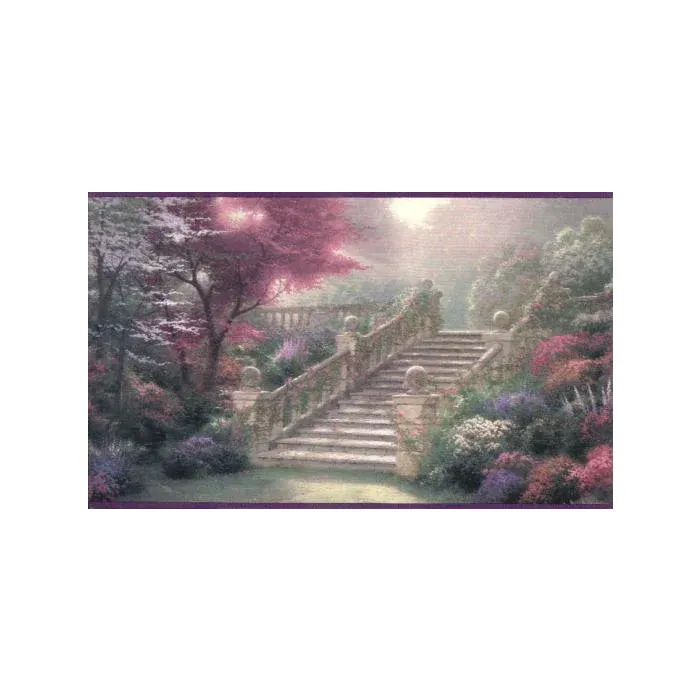 Thomas Kinkade Stairway Wallpaper Border