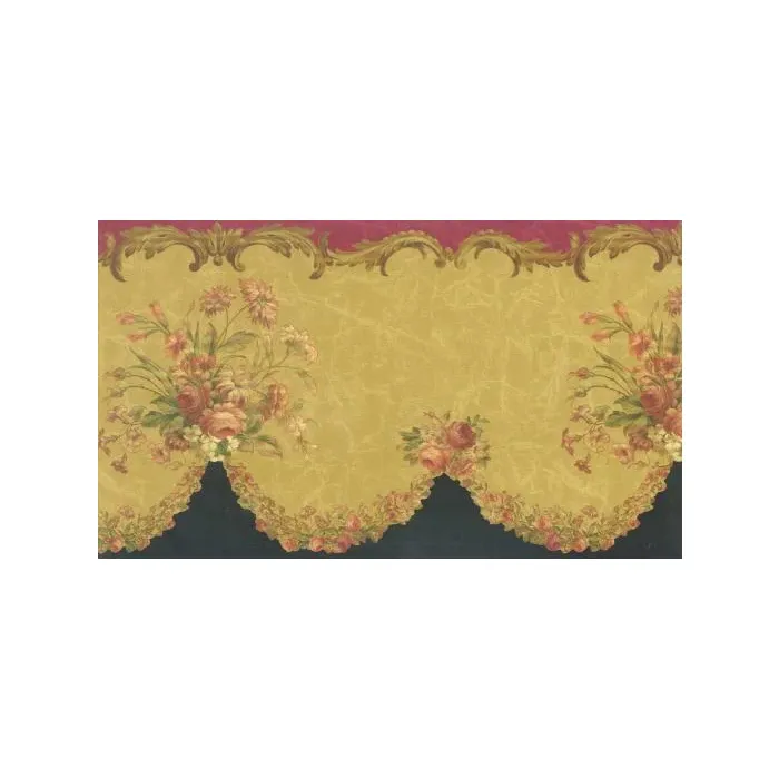 Die Cut Vintage Floral Wallpaper Border