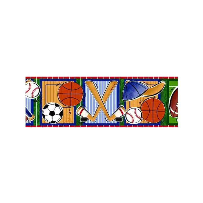 Lets Play Ball Peel and Stick Border