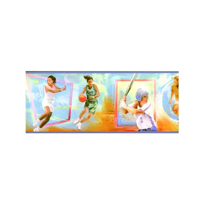 Womens Sports Wallpaper Border 5814446B - Only 3 Left