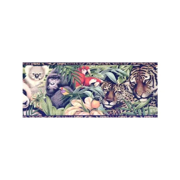 Vintage Jungle Safari Wallpaper Border