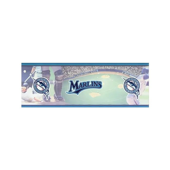 Florida Marlins Baseball Logo Wallpaper Border