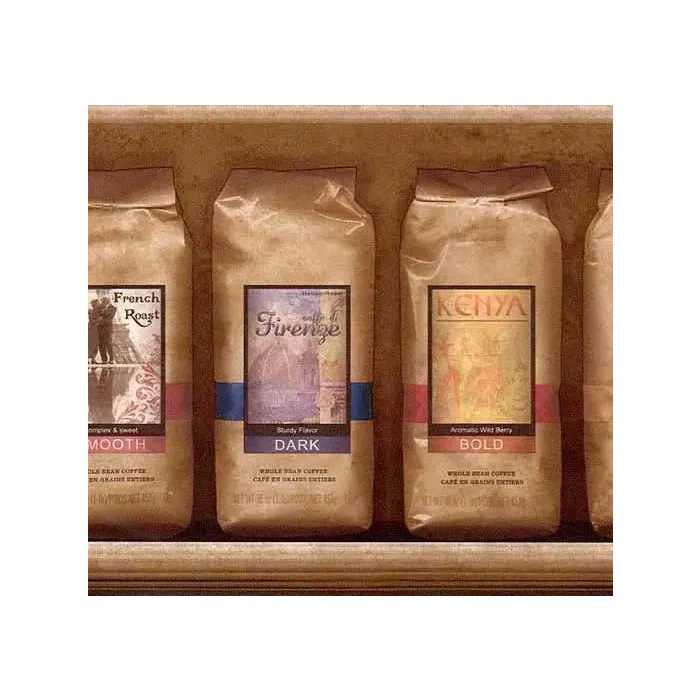 Coffee Bags Wallpaper Border