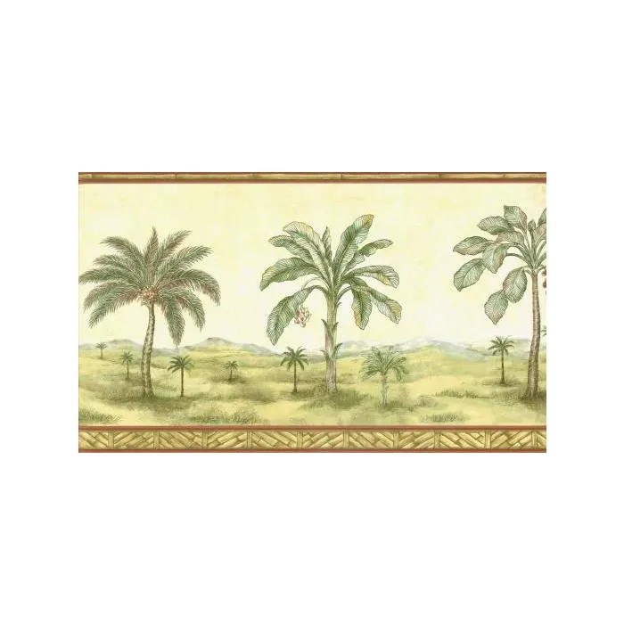 Bamboo Palm Tree Wallpaper Border