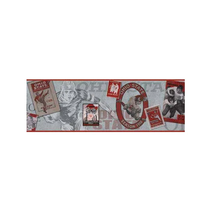 Ohio State Memorabilia Wallpaper Border