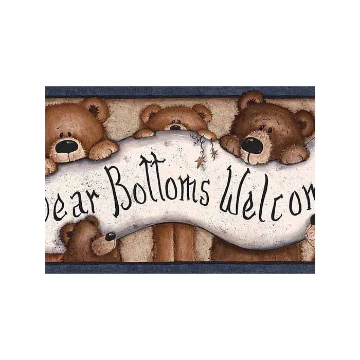 Bear Bottoms Welcome Wallpaper Border