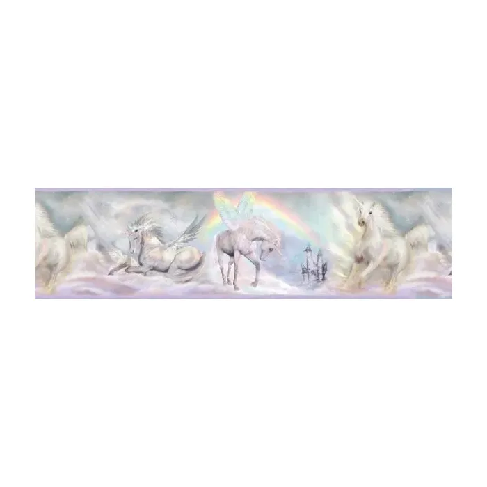 Unicorn Dream Wallpaper Border - Chesapeake Wallcovering