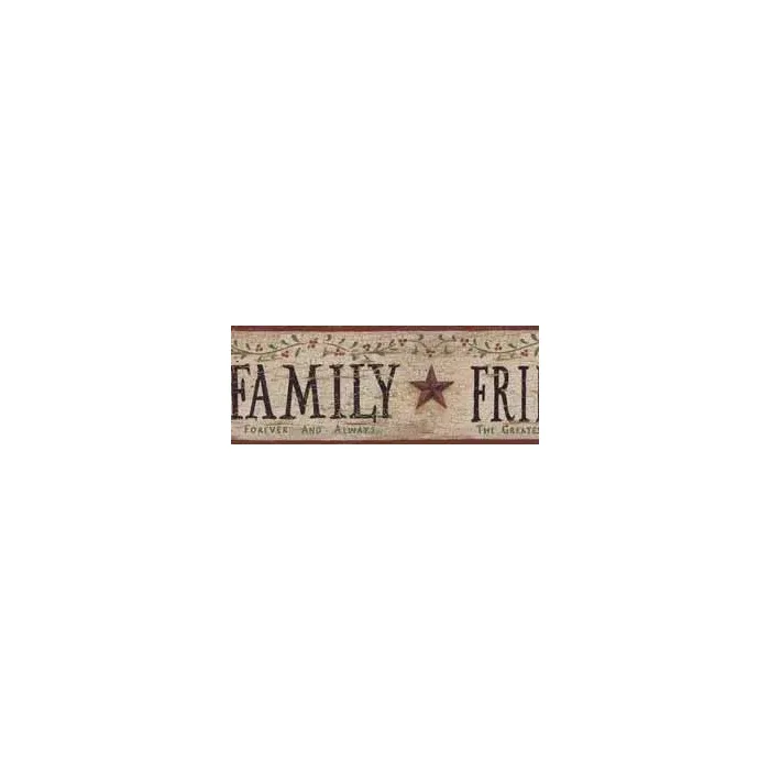 Faith Family Friends Country Wallpaper Border