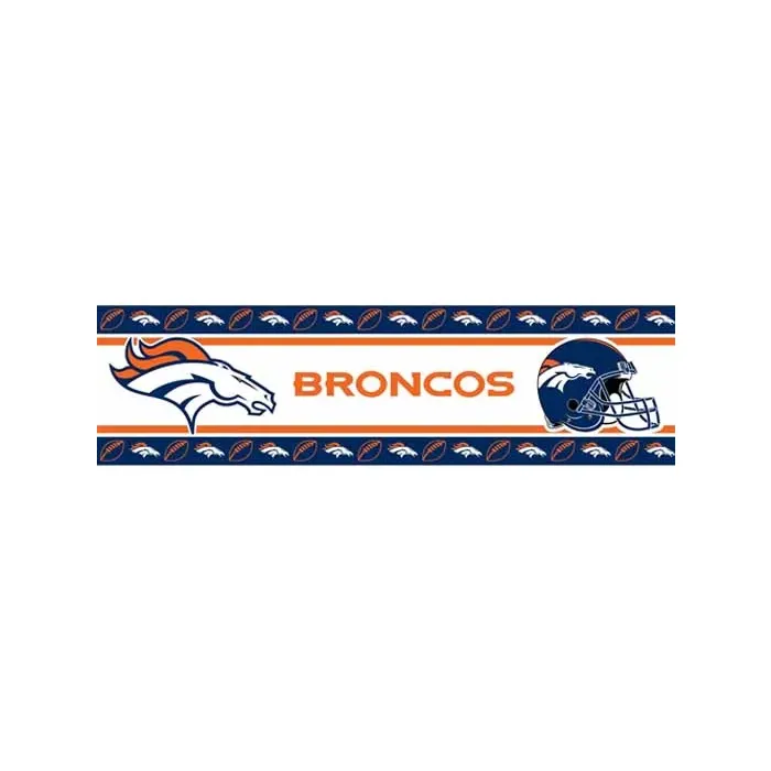 Denver Broncos NFL Peel and Stick Wallpaper Bor