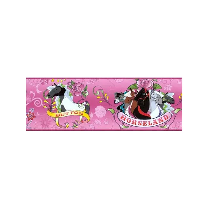 Pink Horseland Wallpaper Border